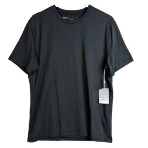 NWT Zella Mens Stripe Dynamic Tee Shirt Black Stripe - M